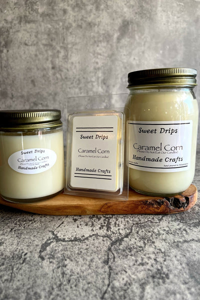 Caramel Corn Soy Wax Candle - Sweet Drips Handmade