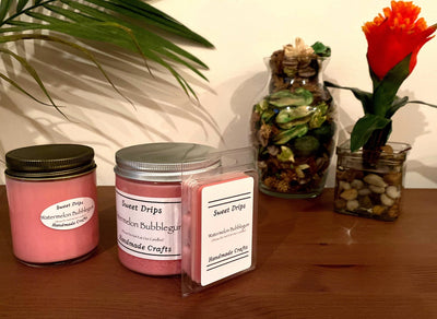 Watermelon Bubblegum scented soy wax candles