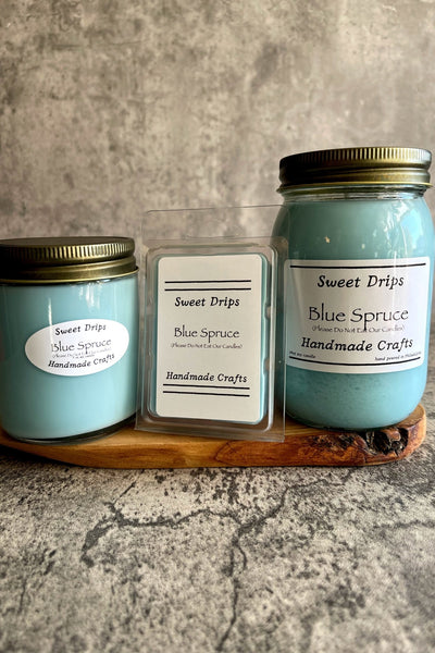 Blue Spruce Soy Wax Candle - Sweet Drips Handmade