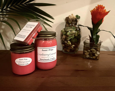 Cranberry Currant scented soy wax candles