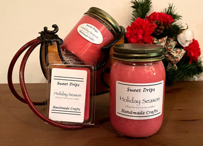 Holiday Season Soy Wax Candle - Sweet Drips Handmade