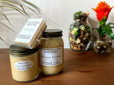 Nuts over Banana scented soy wax candles