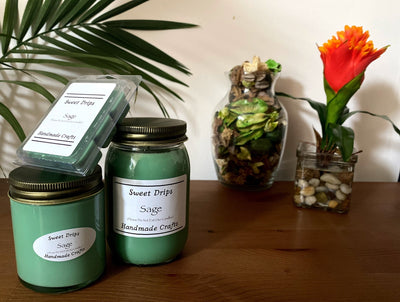 Sage scented soy wax candles