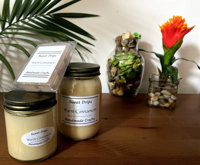 Warm Cinnamon scented soy wax candles
